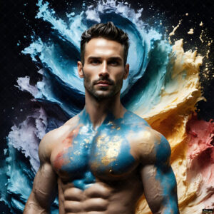 Male Art in Motion – AI Abstract Art