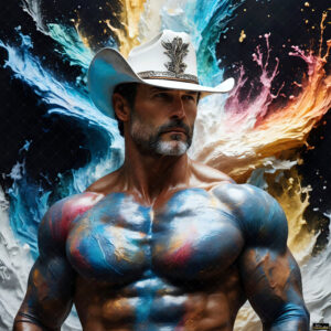 Male Art in Motion – AI Abstract Art