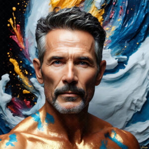 Male Art in Motion – AI Abstract Art