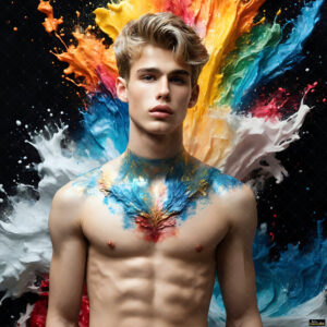 Male Art in Motion – AI Abstract Art