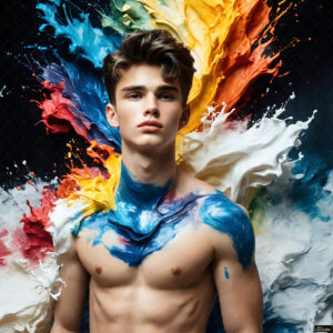 Male Art in Motion – AI Abstract Art