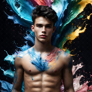 Male Art in Motion – AI Abstract Art