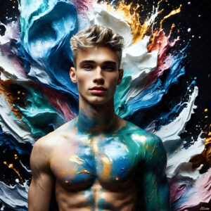 Male Art in Motion – AI Abstract Art