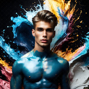 Male Art in Motion – AI Abstract Art