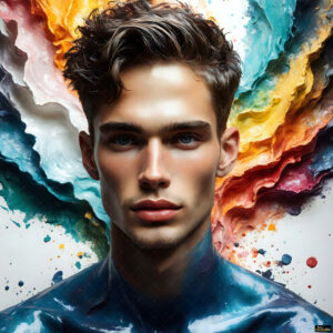 Male Art in Motion – AI Abstract Art