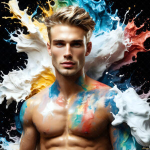 Male Art in Motion – AI Abstract Art