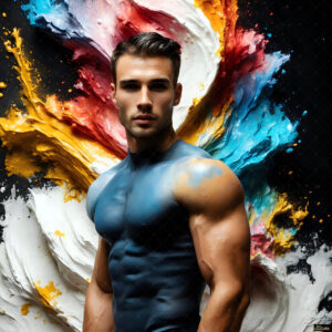 Male Art in Motion – AI Abstract Art
