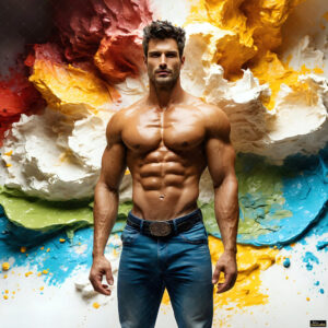 Male Art in Motion – AI Abstract Art