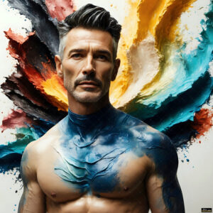 Male Art in Motion – AI Abstract Art