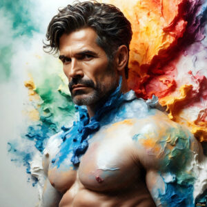 Male Art in Motion – AI Abstract Art