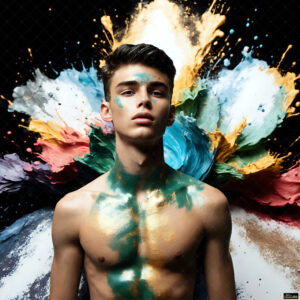 Male Art in Motion – AI Abstract Art