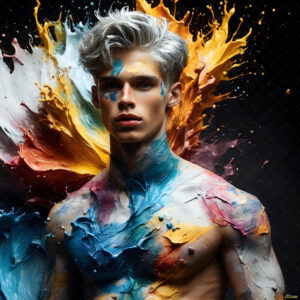 Male Art in Motion – AI Abstract Art