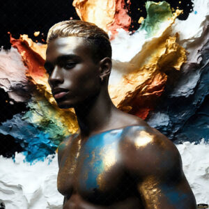 Male Art in Motion – AI Abstract Art