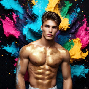 Male Art in Motion – AI Abstract Art