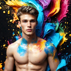 Male Art in Motion – AI Abstract Art
