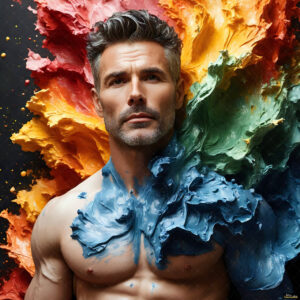 Male Art in Motion – AI Abstract Art