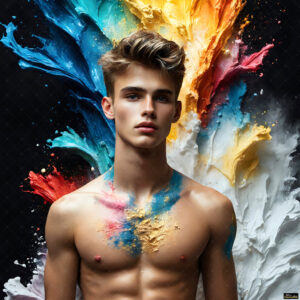 Male Art in Motion – AI Abstract Art
