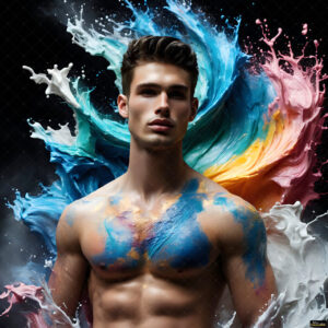 Male Art in Motion – AI Abstract Art