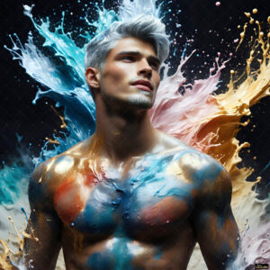 Male Art in Motion – AI Abstract Art