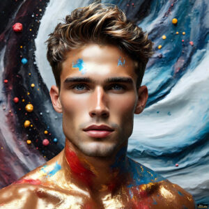 Male Art in Motion – AI Abstract Art