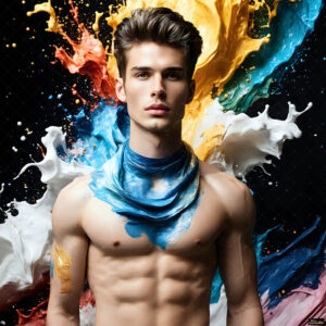 Male Art in Motion – AI Abstract Art