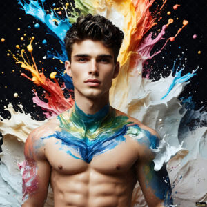 Male Art in Motion – AI Abstract Art