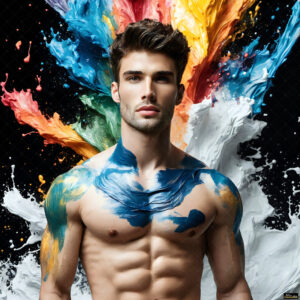 Male Art in Motion – AI Abstract Art