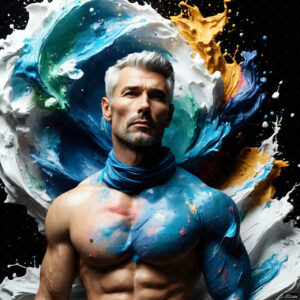 Male Art in Motion – AI Abstract Art