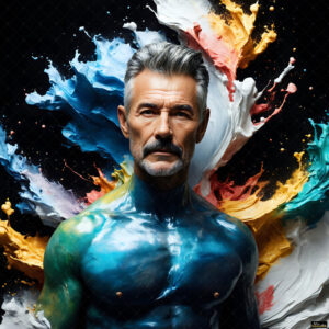 Male Art in Motion – AI Abstract Art