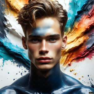 Male Art in Motion – AI Abstract Art