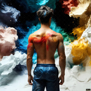 Male Art in Motion – AI Abstract Art