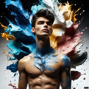 Male Art in Motion – AI Abstract Art