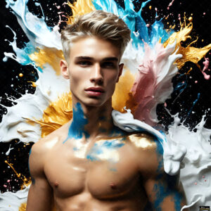Male Art in Motion – AI Abstract Art