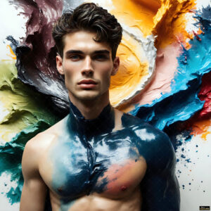 Male Art in Motion – AI Abstract Art