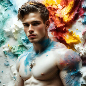 Male Art in Motion – AI Abstract Art