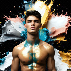 Male Art in Motion – AI Abstract Art