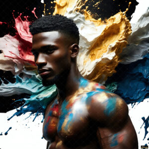 Male Art in Motion – AI Abstract Art