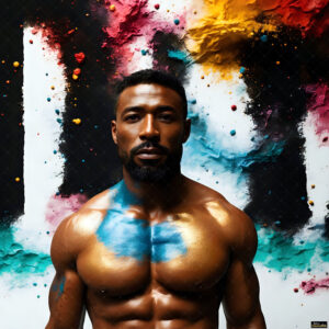 Male Art in Motion – AI Abstract Art