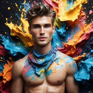 Male Art in Motion – AI Abstract Art