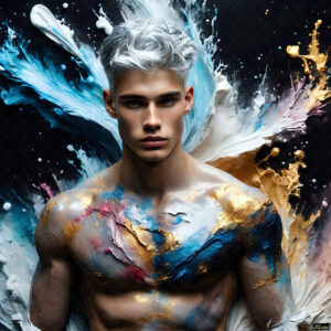 Male Art in Motion – AI Abstract Art