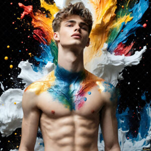 Male Art in Motion – AI Abstract Art