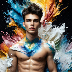 Male Art in Motion – AI Abstract Art