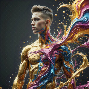 Male Art in Motion – AI Abstract Art