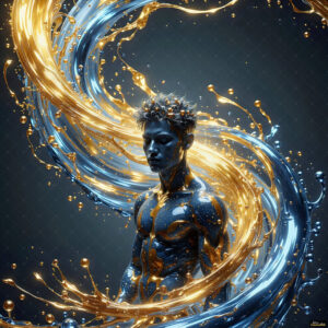 Male Art in Motion – AI Abstract Art