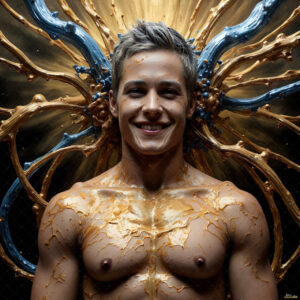 Male Art in Motion – AI Abstract Art