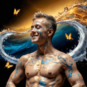 Male Art in Motion – AI Abstract Art