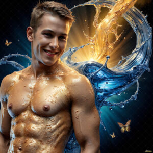 Male Art in Motion – AI Abstract Art