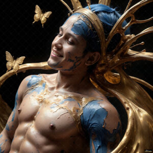 Male Art in Motion – AI Abstract Art