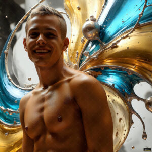 Male Art in Motion – AI Abstract Art