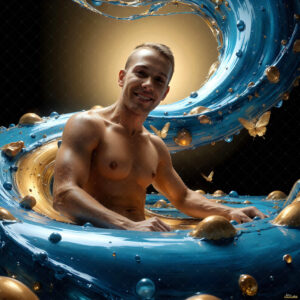 Male Art in Motion – AI Abstract Art